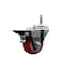 Service Caster 3'' Red Polyurethane Wheel Swivel 7/16'' Grip Ring Stem Caster with Brake SCC-GR20S314-PPUB-RED-PLB-716138 - alternate 1